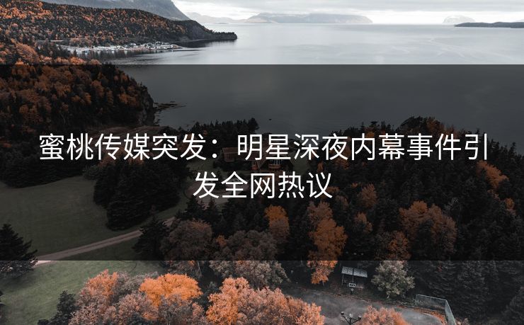 蜜桃传媒突发：明星深夜内幕事件引发全网热议