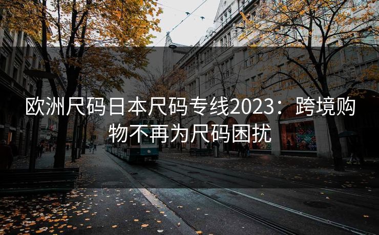 欧洲尺码日本尺码专线2023：跨境购物不再为尺码困扰